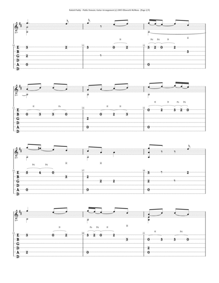 Rakish Paddy For Fingerstyle Guitar Tuned Drop D Page 2