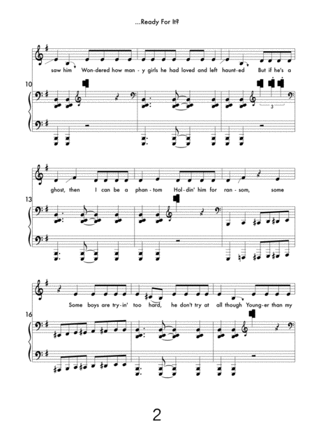 Ready For It Voice Violin Piano Page 2