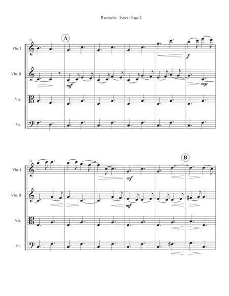 Reconcile String Quartet Version Page 2