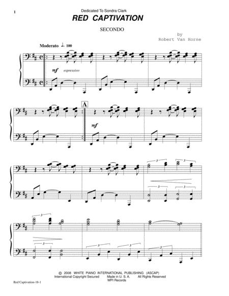 Red Captivation By Robert Van Horne Piano Duet Page 2