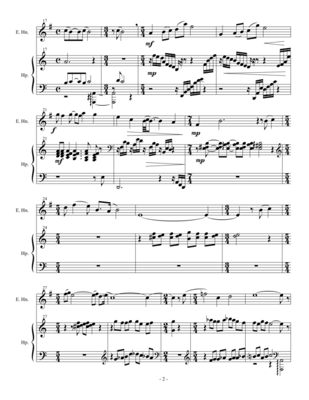 Reflections For English Horn And Harp Page 2