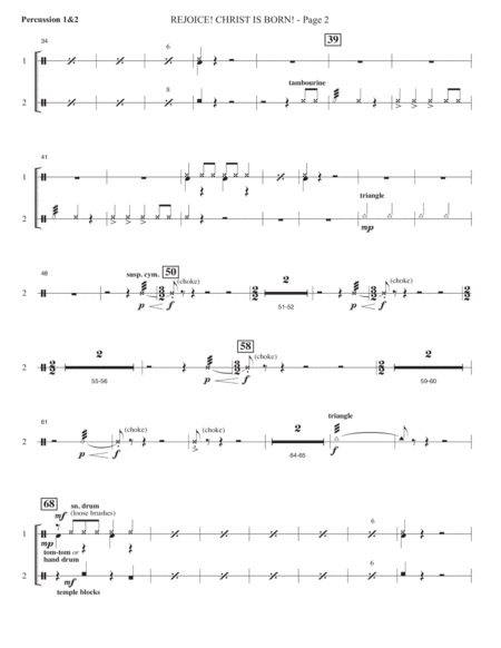 Rejoice Christ Is Born Percussion 1 2 Page 2