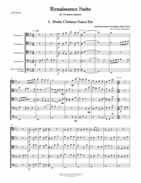 Renaissance Suite For Trombone Ensemble Quintet Page 2