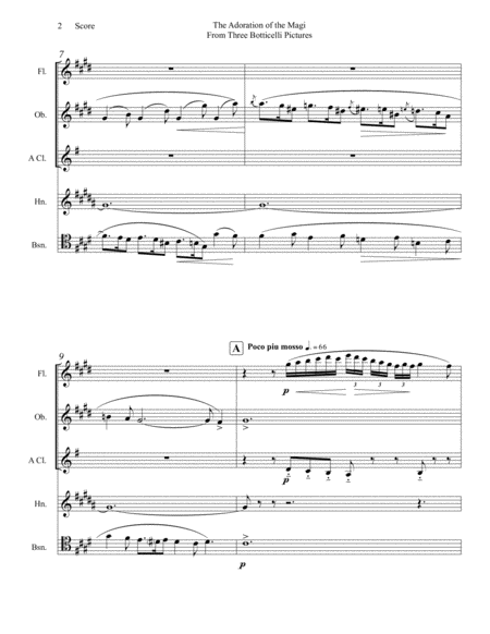 Respighi Adoration Of The Magi Set For Woodwind Quintet Page 2