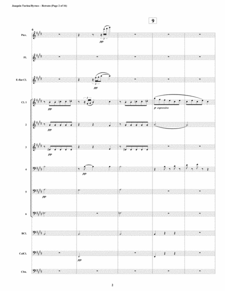 Retrato Mvt 1 From Lbum De Viaje Op 15 By Juaqun Turina Clarinet Choir Fl Picc Cbn Page 2