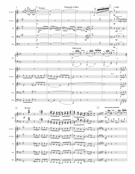 Rhapsody In Blue Brass Quintet And Piano Page 2