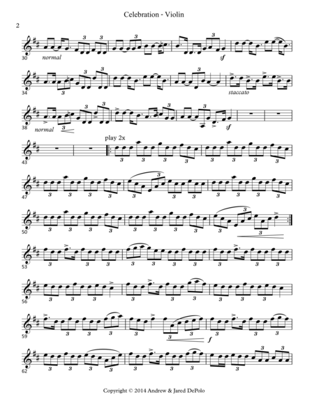 Rhythm In The Night Celebration Violin Page 2