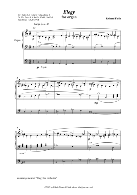 Richard Faith Elegy For Organ Page 2