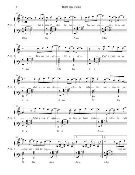 Right Here Waiting Richard Marx Accordion Page 2