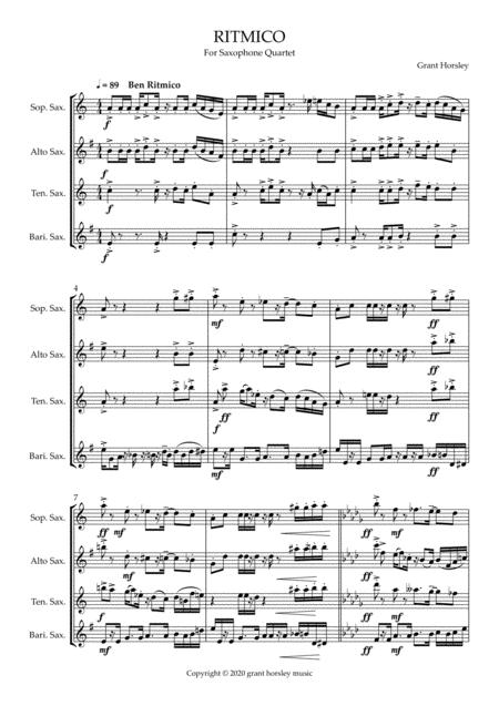 Ritmico Original Concert Piece For Saxophone Quartet Page 2