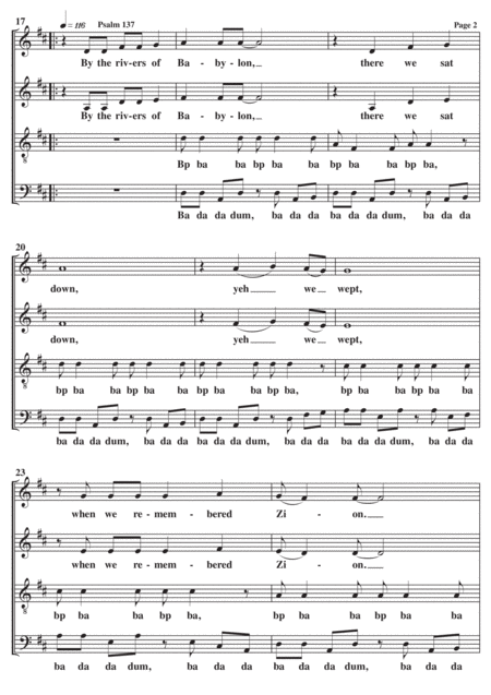 Rivers Of Babylon A Cappella Page 2