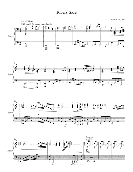 Riverside Original Piano Solo Challenging Contemporary Classical Composition Page 2