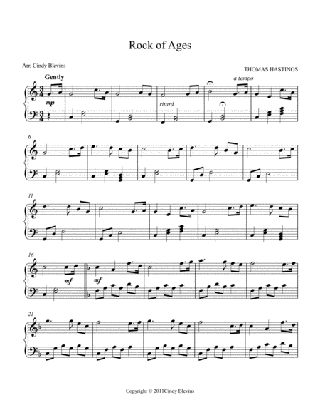 Rock Of Ages Arranged For Piano Solo Page 2