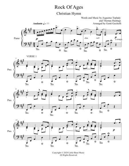 Rock Of Ages Sacred Piano Solo Page 2