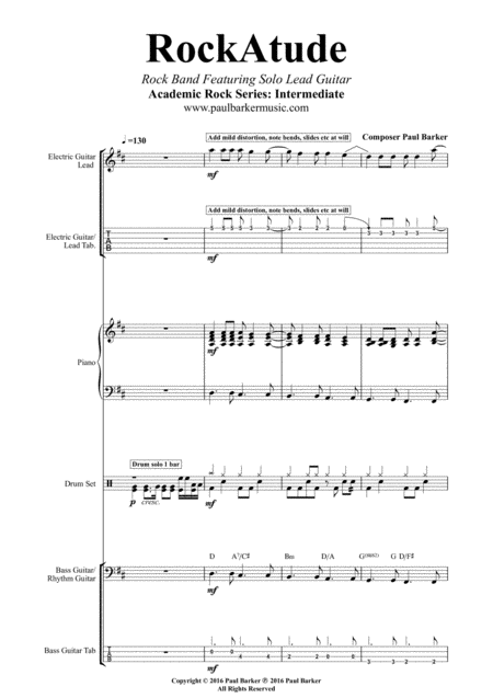 Rockatude Rock Band Version Score Parts Page 2