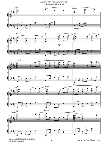 Romantic First Noel Touching Piano Version Page 2