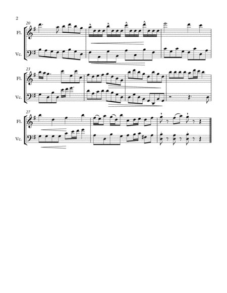 Romp In G For Flute And Cello Duet Page 2
