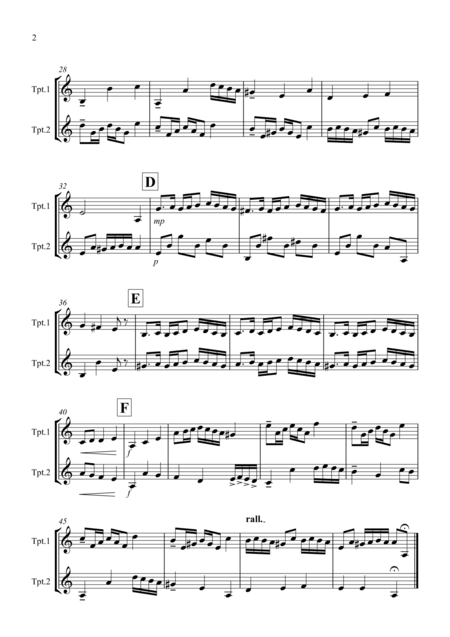 Rondeau From Abdelazer For Trumpet Duet Page 2