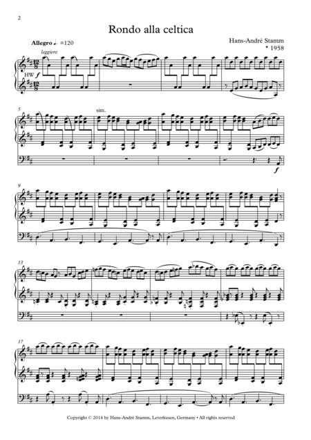 Rondo Alla Celtica For Organ Page 2