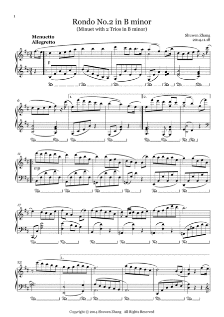 Rondo No 2 In B Minor Minuet With 2 Trios Page 2