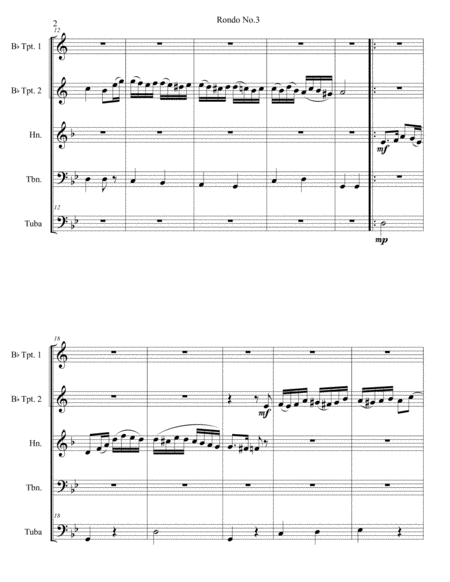 Rondo No 3 For Brass Quintet Page 2