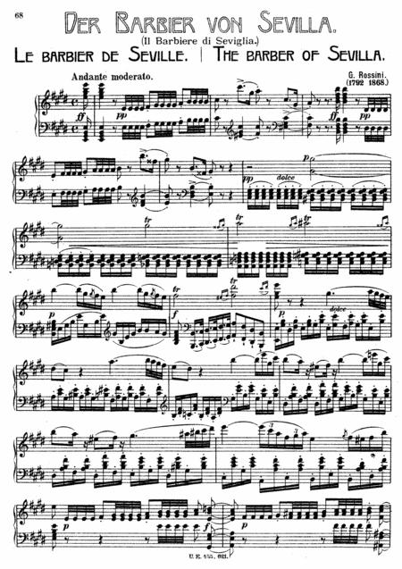 Rossini The Barber Of Seville Overture Original Piano Solo Page 2