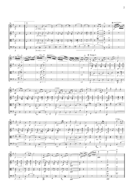 Rubinstein Melody For String Quartet Cr501 Page 2