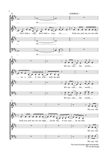 Rule The World Satb Take That Page 2