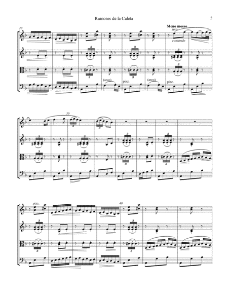 Rumores De La Caleta Op 71 For String Quartet Page 2