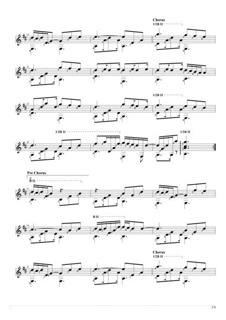 Runaway Solo Guitar Score Page 2