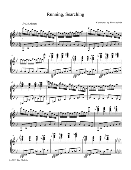 Running Searching Piano Solo Page 2