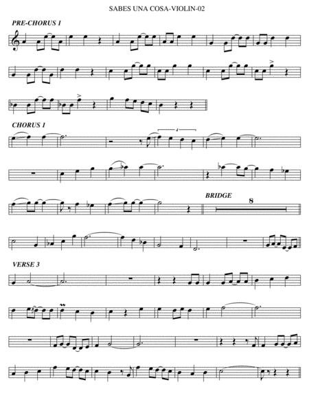 Sabes Una Cosa Violin Page 2