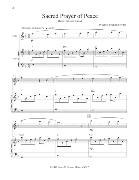 Sacred Prayer Of Peace Flute Piano Page 2