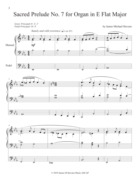 Sacred Prelude No 7 For Organ In E Flat Major Page 2