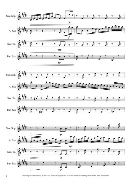 Sailor Hornpipe Saxophone Quartet Page 2