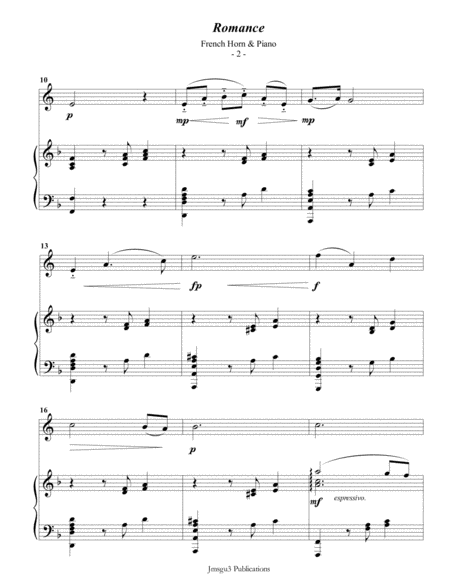 Saint Saens Romance For French Horn Piano Page 2
