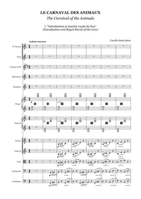 Saint Saens The Carnival Of The Animals Full Score Page 2