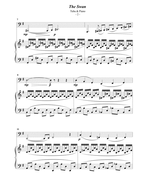 Saint Saens The Swan For Tuba Piano Page 2