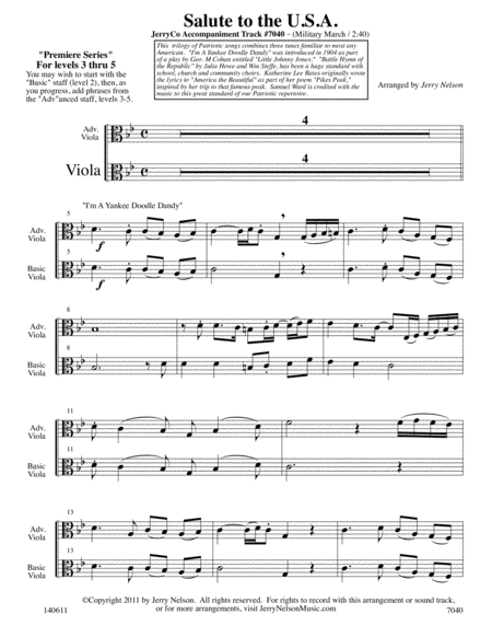 Salute To The Usa Arrangements Level 3 5 For Viola Written Acc Page 2