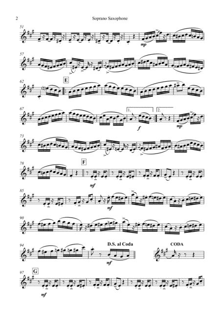 Samba Alla Turca Saxophone Quartet Quintet Set Of Parts X4 5 Page 2