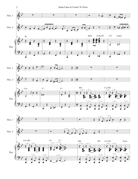 Santa Claus Is Comin To Town For Flexible Treble Instrumentation Page 2