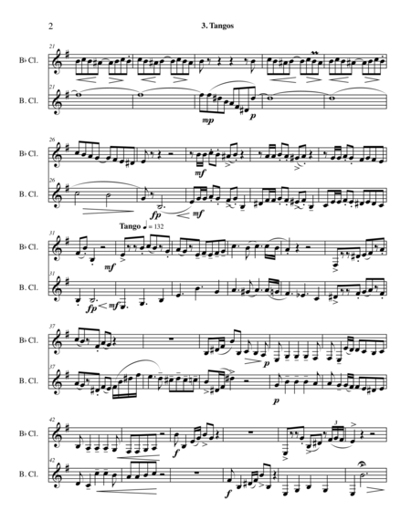 Santa Cruz Suite For Clarinet And Bass Clarinet Page 2