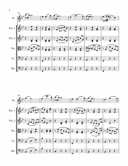 Santa Lucia For Flute And String Quintet Page 2