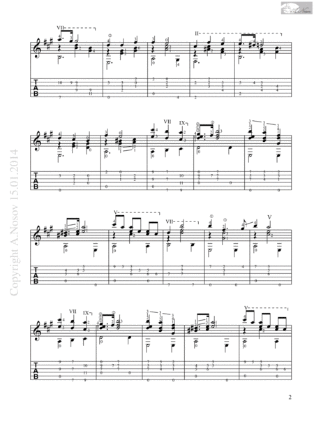 Santa Lucia Sheet Music For Guitar Page 2