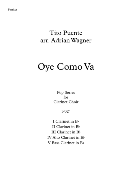 Santana Oye Como Va Clarinet Choir Arr Adrian Wagner Page 2