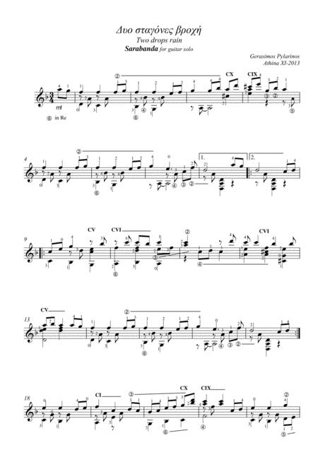 Sarabanda For Guitar Solo Page 2