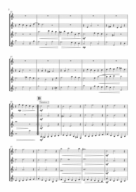 Sarabande From Keyboard Suite In D Minor Hwv 437 For Clarinet Quartet Page 2