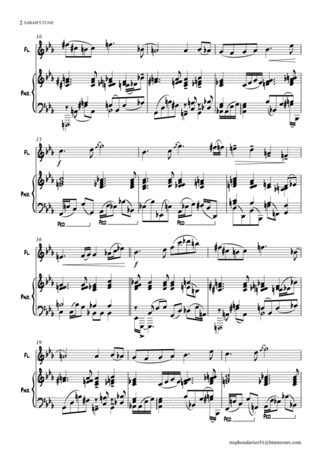 Sarahs Tune By Stephen Davies For Flute Piano Page 2