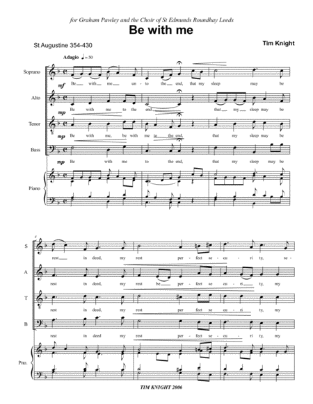 Satb Be Thou With Me Unto The End Page 2
