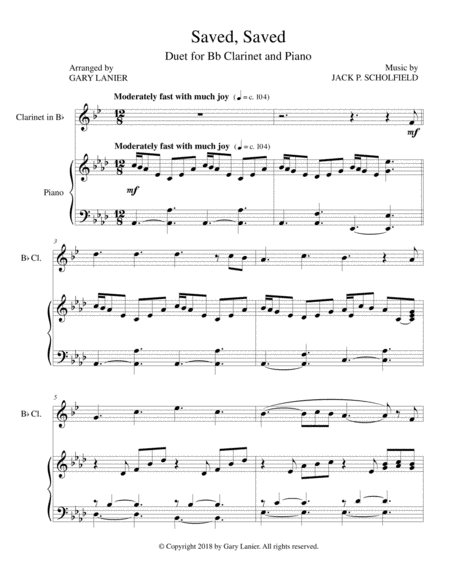 Saved Saved Bb Clarinet Piano Page 2